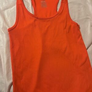 Danskin Orange Fitted Sleeveless Tank Top